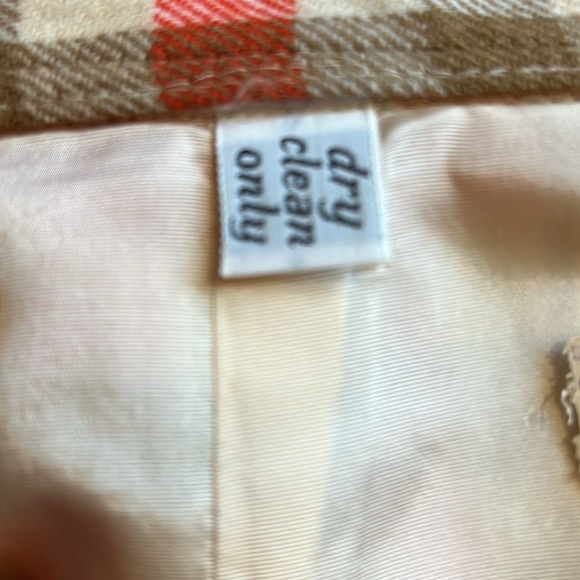 EUC VTG Young Pendleton Wool orange plaid button up maxi skirt Sz 11/12 - Picture 12 of 12